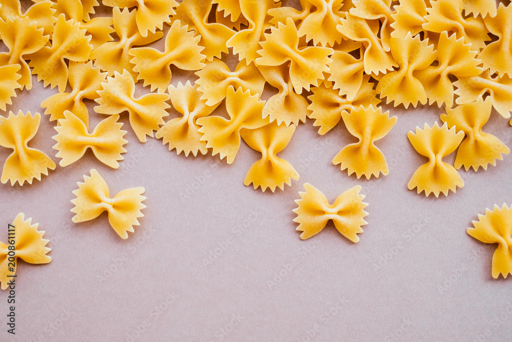 Obraz premium Farfalle pasta backgroung