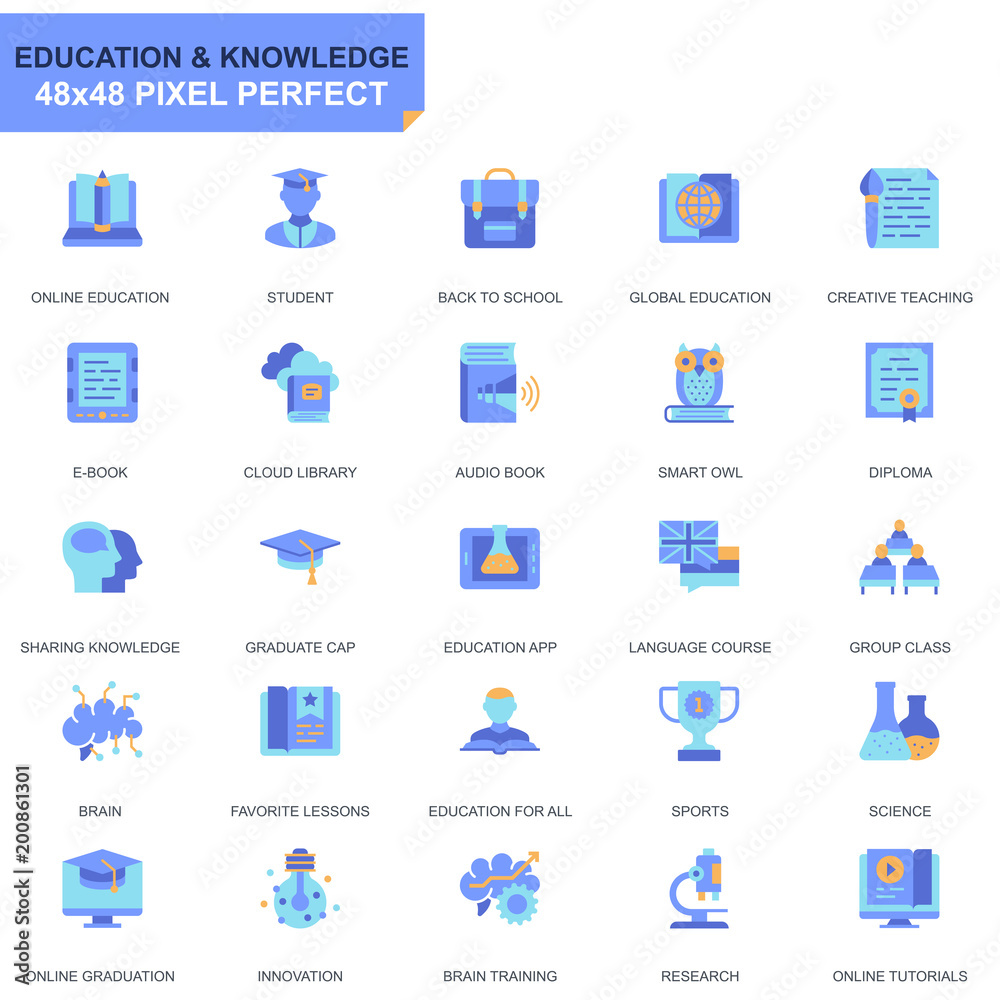 Simple Set Education and Knowledge Flat Icons for Website and Mobile Apps. Contains such Icons as Studying, School, Graduation, E-Book. 48x48 Pixel Perfect. Editable Stroke. Vector illustration. Simple Set Education and Knowledge Flat Icons for Website and Mobile Apps. Contains such Icons as Studying, School, Graduation, E-Book. 48x48 Pixel Perfect. Editable Stroke. Vector illustration.