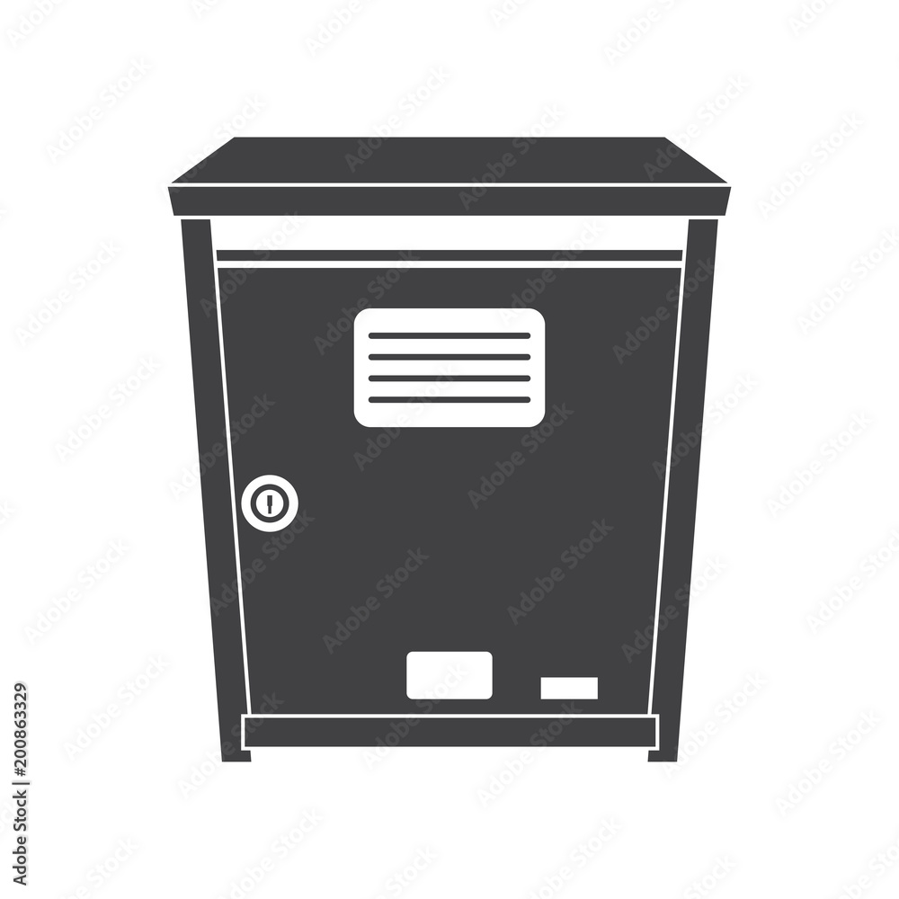 Modern letter box for mail letters outline illustration. Vintage mailbox icon. Monochrome post box logo or label template. Modern letter box for mail letters outline illustration. Vintage mailbox icon. Monochrome post box logo or label template.