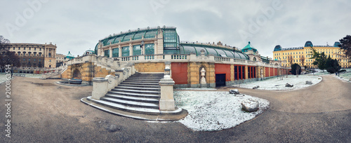 Canvas Print Butterfly House (Schmetterlinghaus) in Vienna in winter, panoramic image