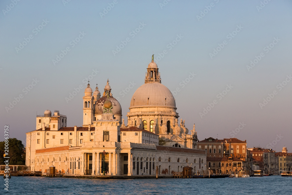 Santa Maria della Salute church on a sunrise, Venice, Italy