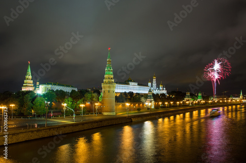 Fireworks over Moscow Kremlin
