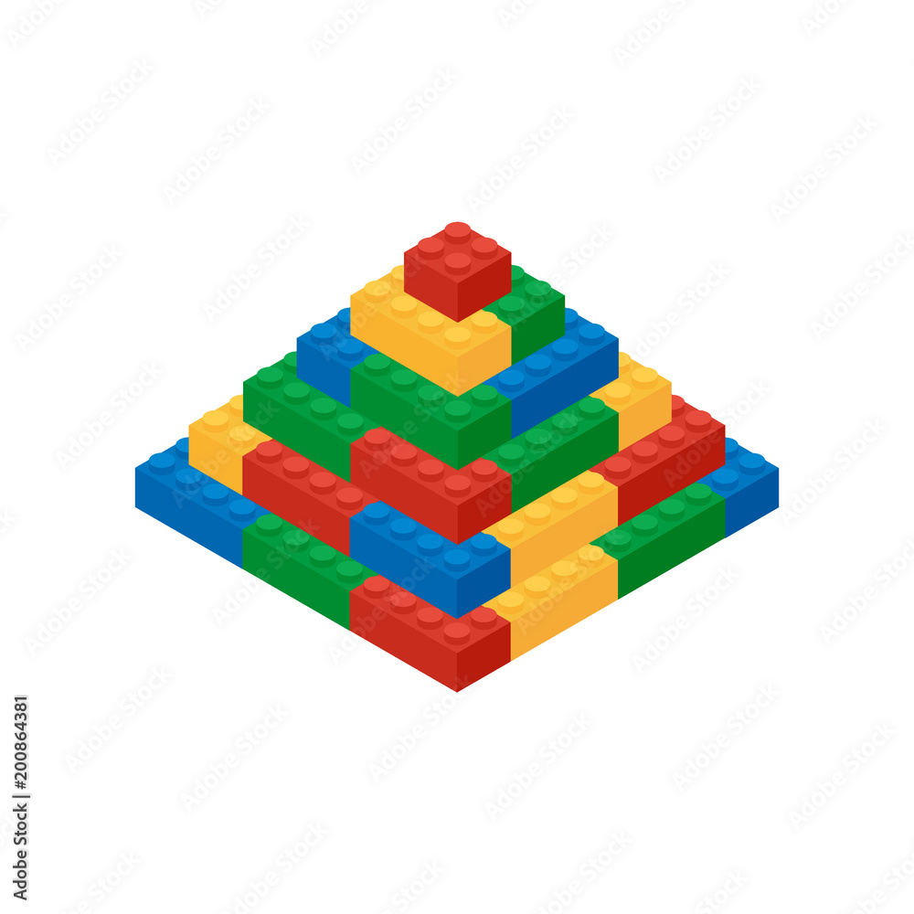 Obraz premium pyramid from colorful building blocks