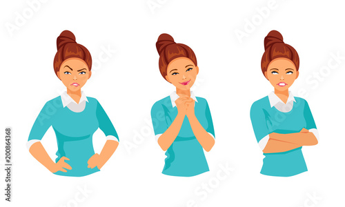 Emotion girl vector