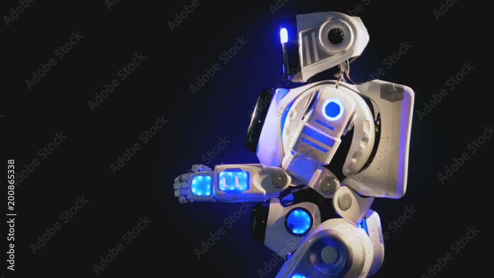 A cyberg making grabbing movements. A cyberg making grabbing movements.