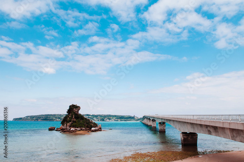 Wallpaper Mural Kouri bridge cross over blue sea to Kouri island, Naha, Okinawa, Japan Torontodigital.ca