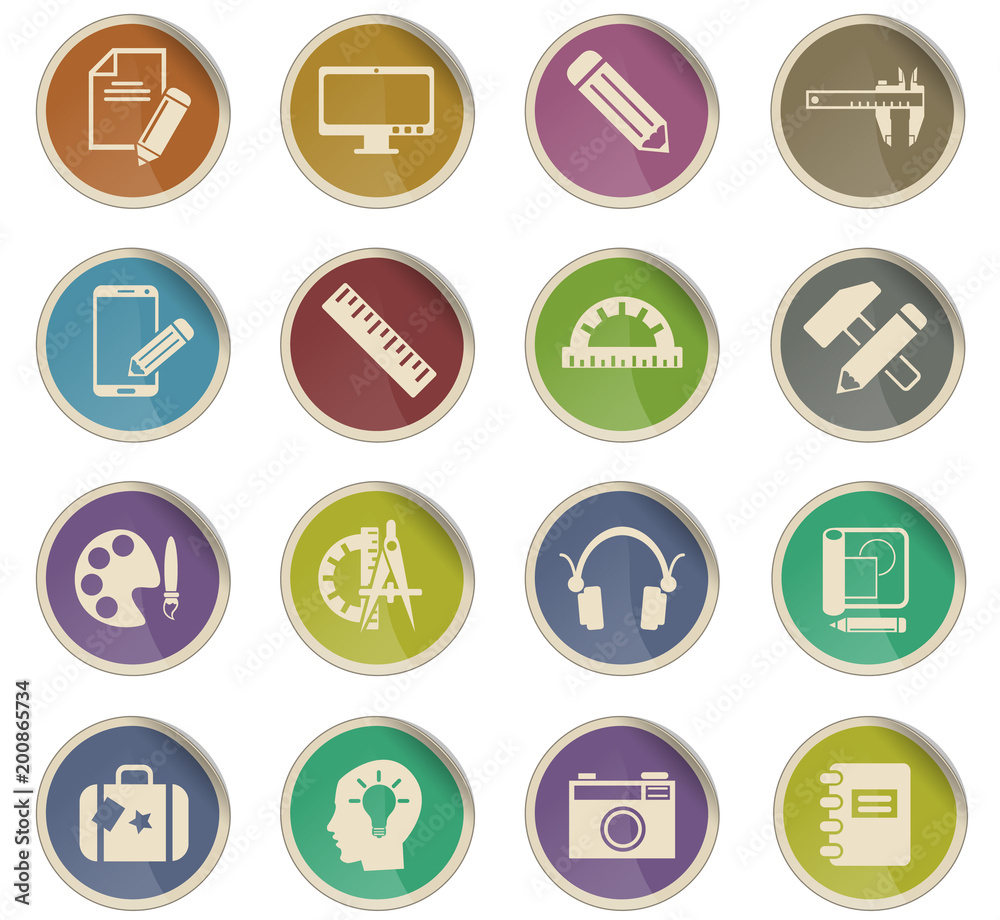 creative process icon set creative process icon set