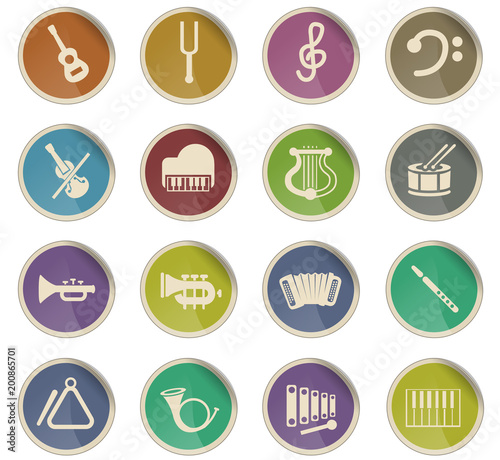 classic instruments icon set