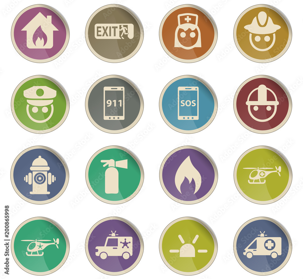 emergency icon set emergency icon set