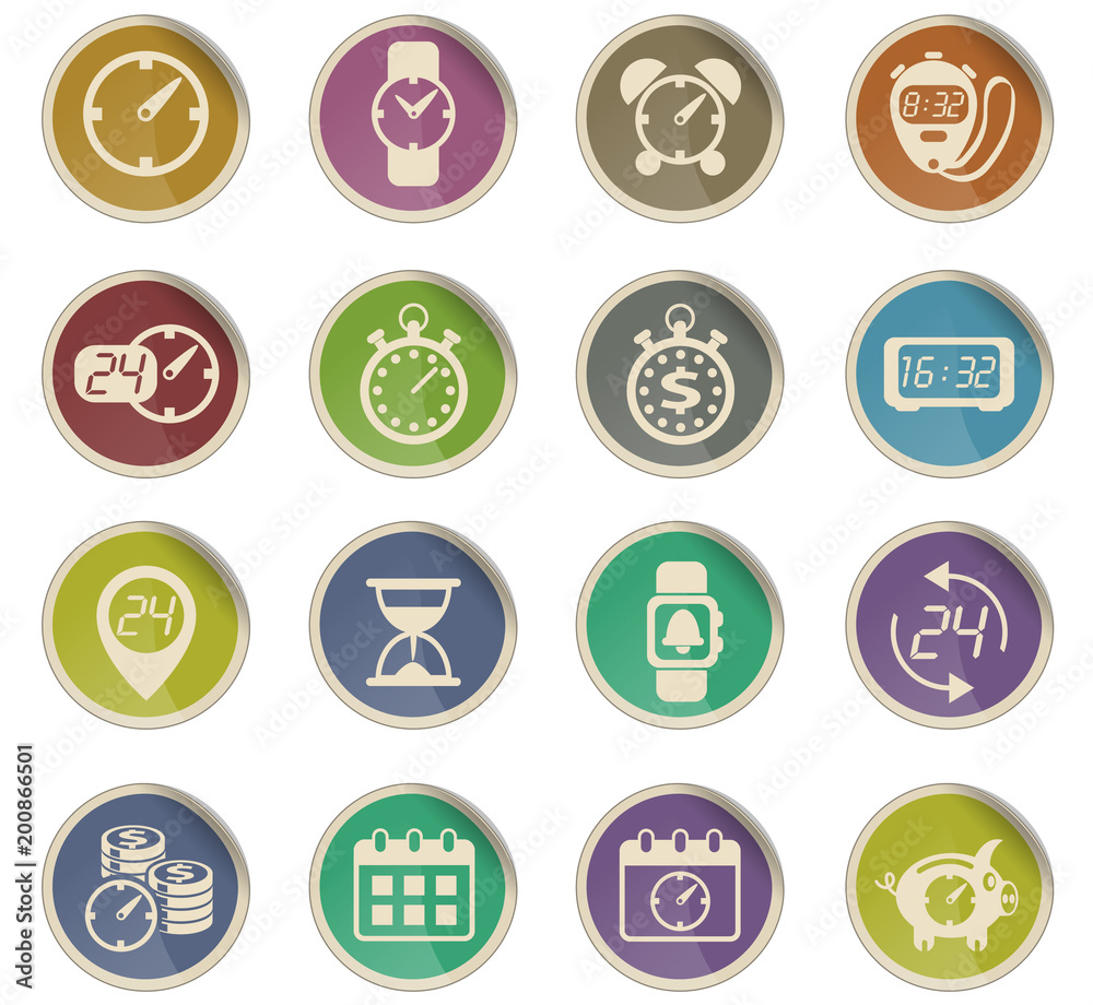 time icon set time icon set