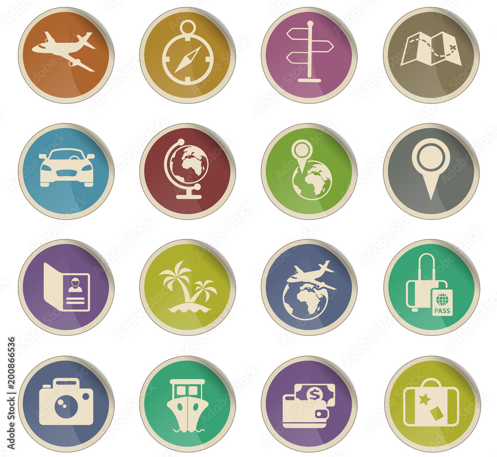 travel icon set