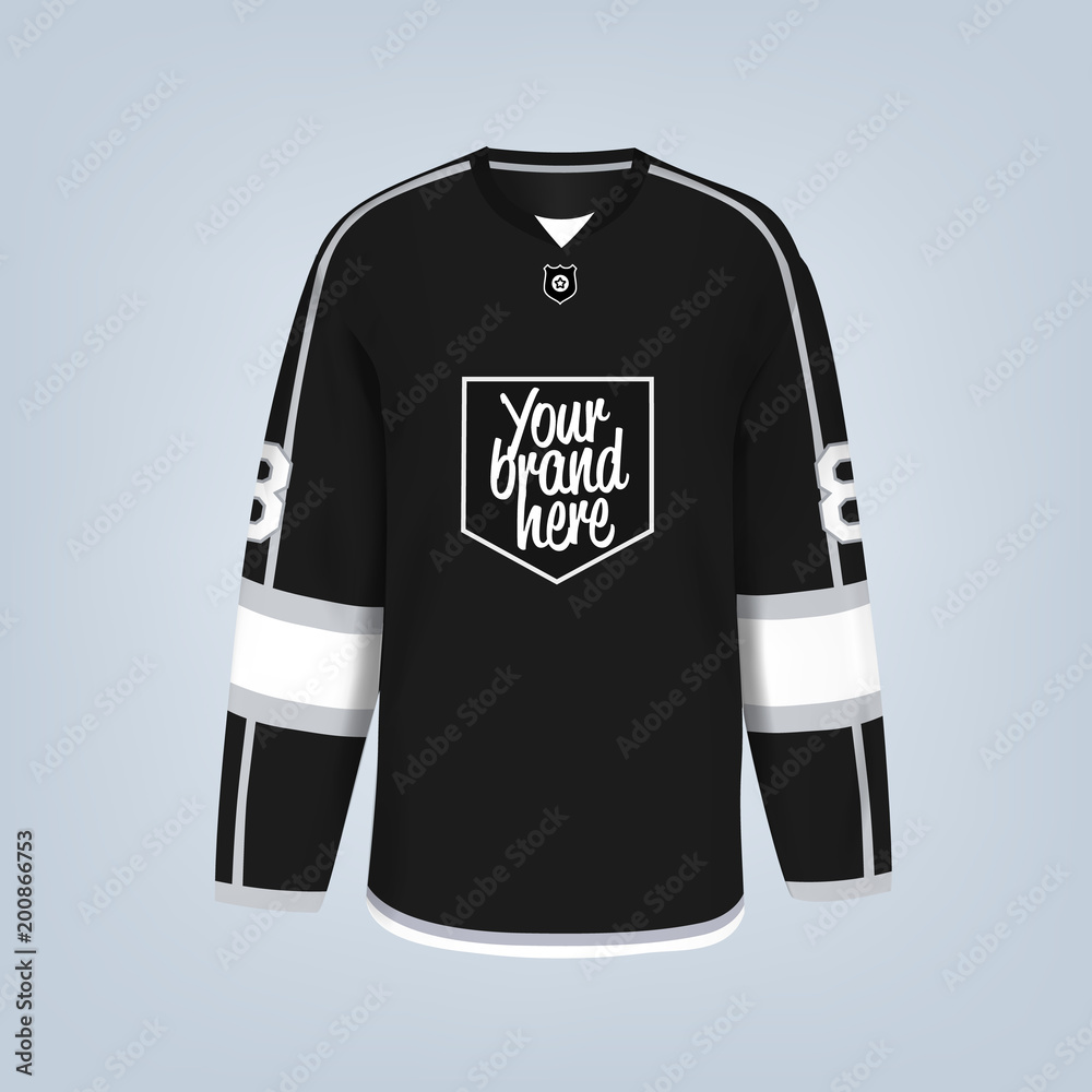 Obraz premium Vector illustration of hockey team jersey template