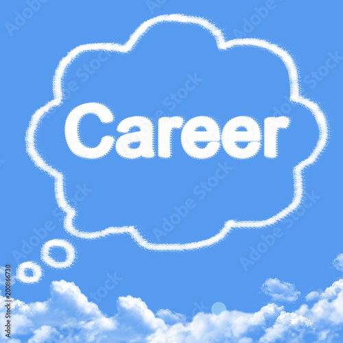 Cloud shaped as career Message