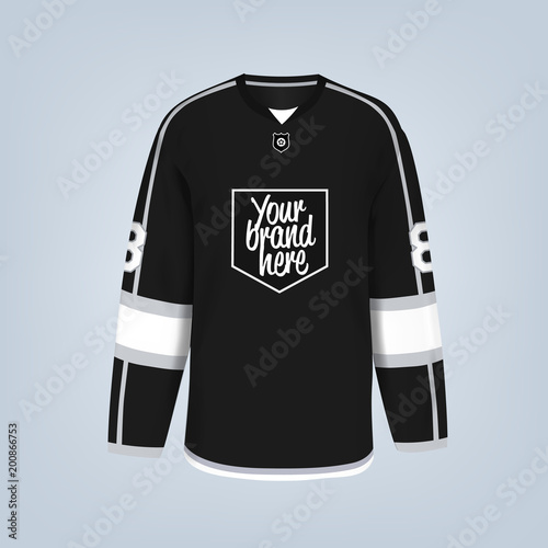 Vector illustration of hockey team jersey template