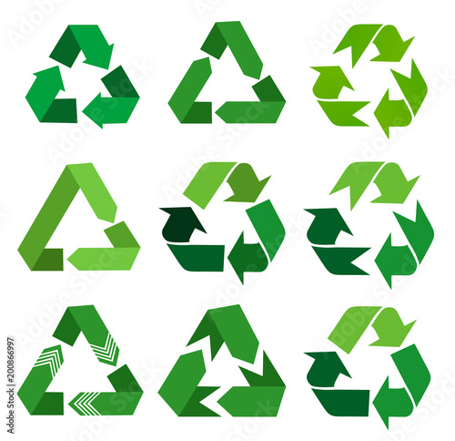 Vector recycle signs