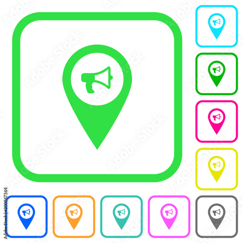 Voice navigation vivid colored flat icons