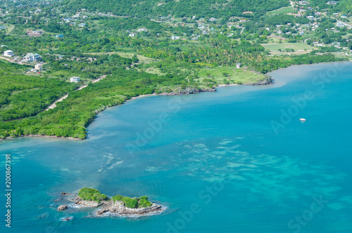 The Caribbean Island Antigua  view from above