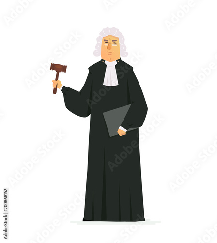 Judge - modern vector cartoon people characters illustration