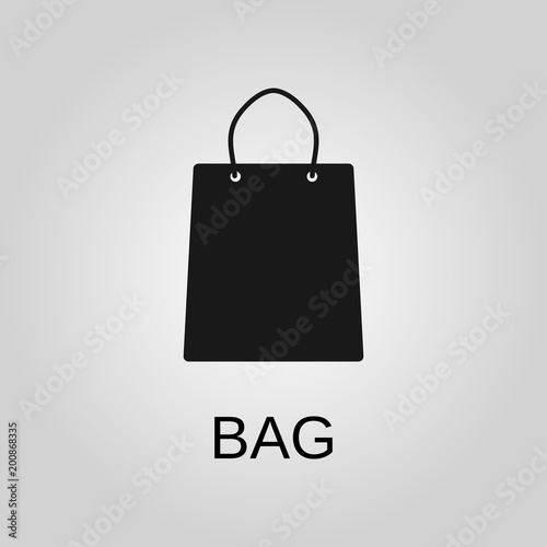 Bag icon. Bag symbol. Flat design. Stock - Vector illustration