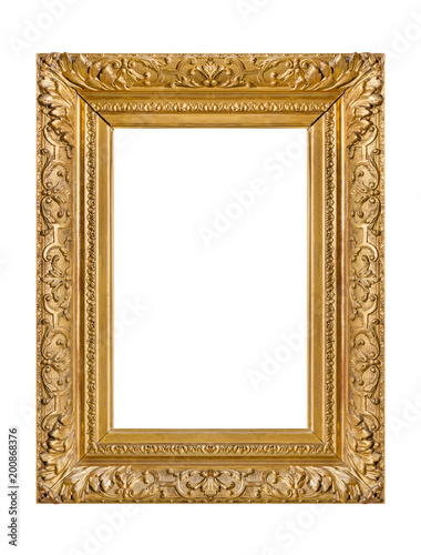 Old wooden picture frame