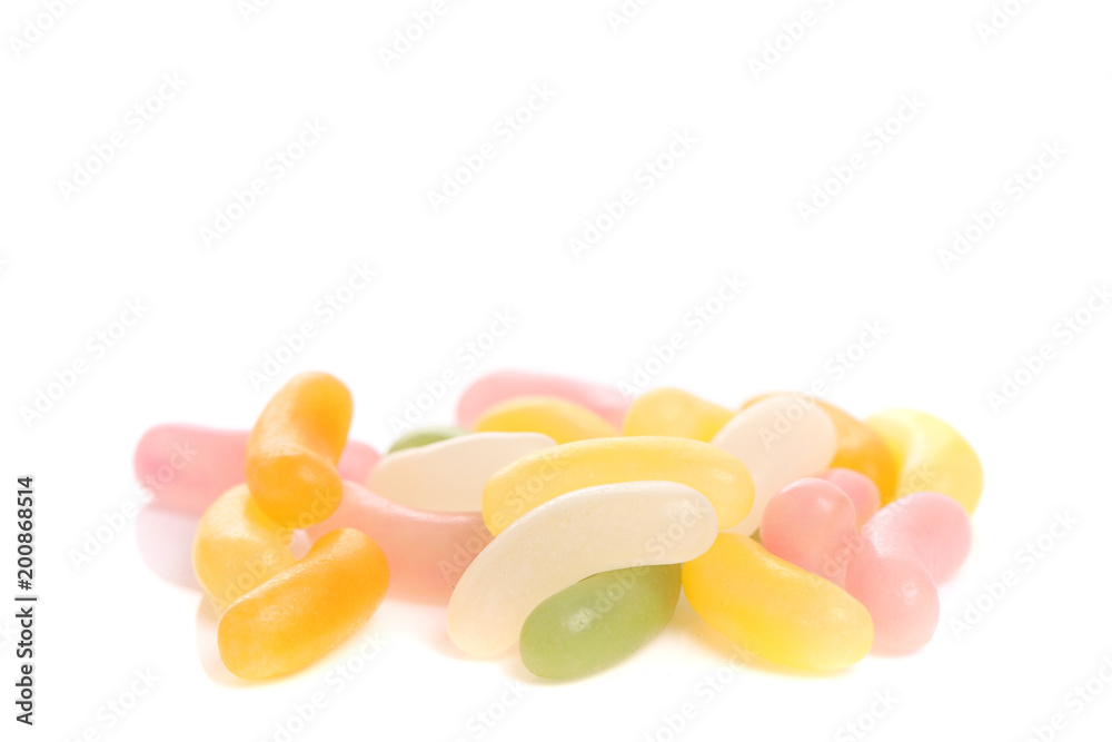 Colorful jelly candy sweet sugar isolated on white background Colorful jelly candy sweet sugar isolated on white background