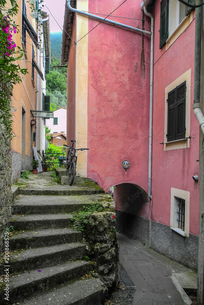 Italy liguria cinque terre narrow street