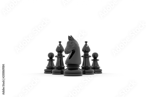 Chess team building strategy - kight, bishops and pawns