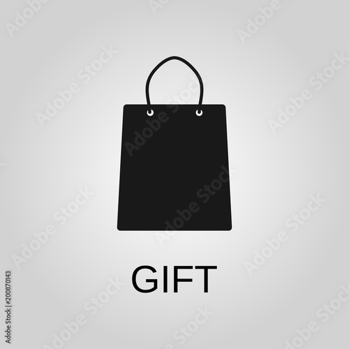 Gift icon. Gift symbol. Flat design. Stock - Vector illustration