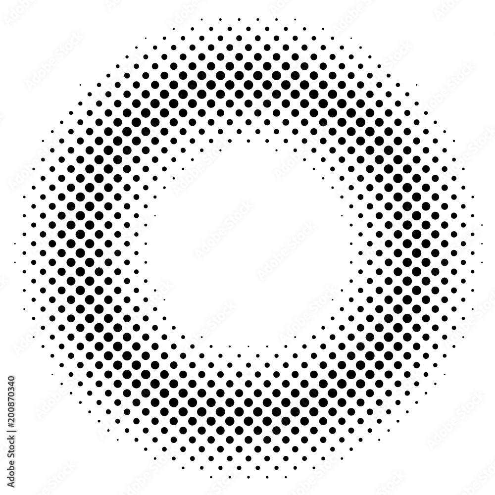 Black and white dotted texture. Round halftone vector background ...