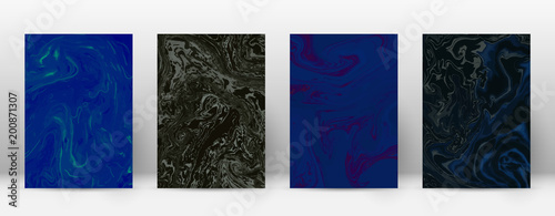 Abstract cover. Modern design template. Admirable suminagashi marble. Minimalistic hipster flyer design. Gorgeous trendy abstract cover. Vector illustration.