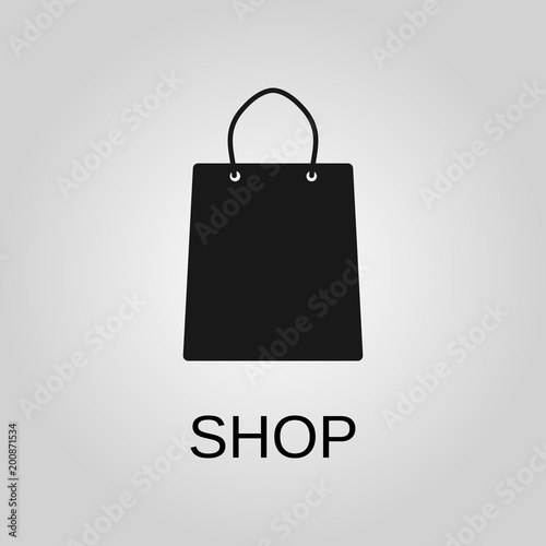 Shop icon. Shop symbol. Flat design. Stock - Vector illustration