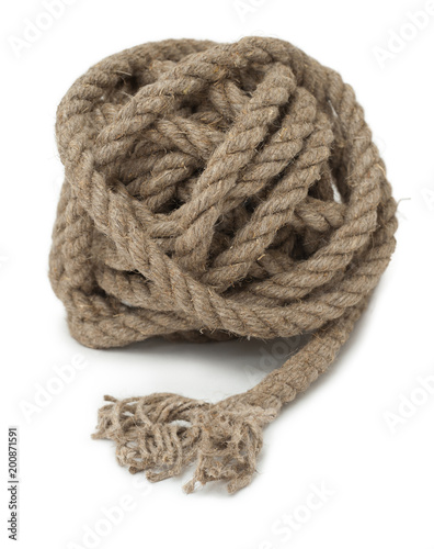 hank of hemp rope, closeup