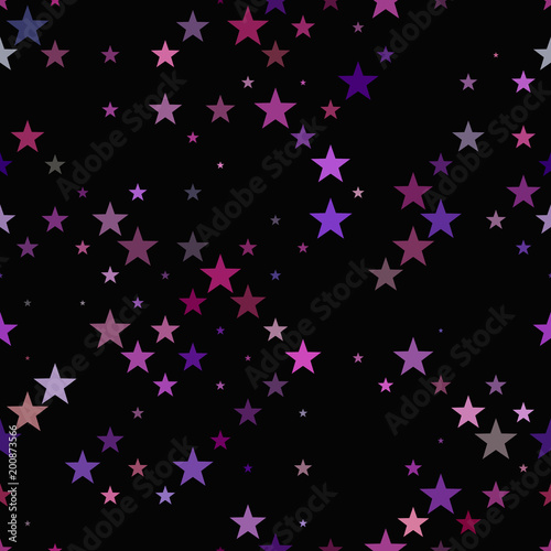 Cuadro en lienzo Seamless geometric pentagram pattern - vector background design