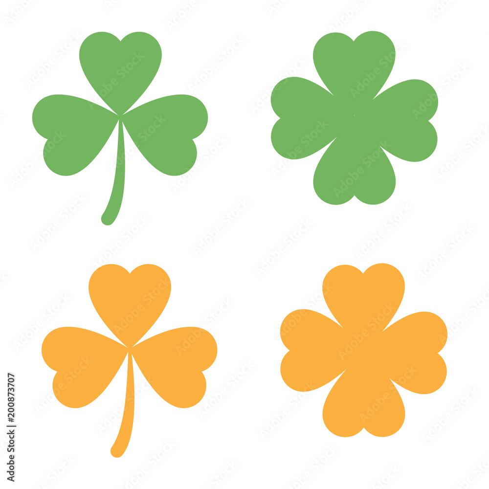 Set of clove leaf . Vector.