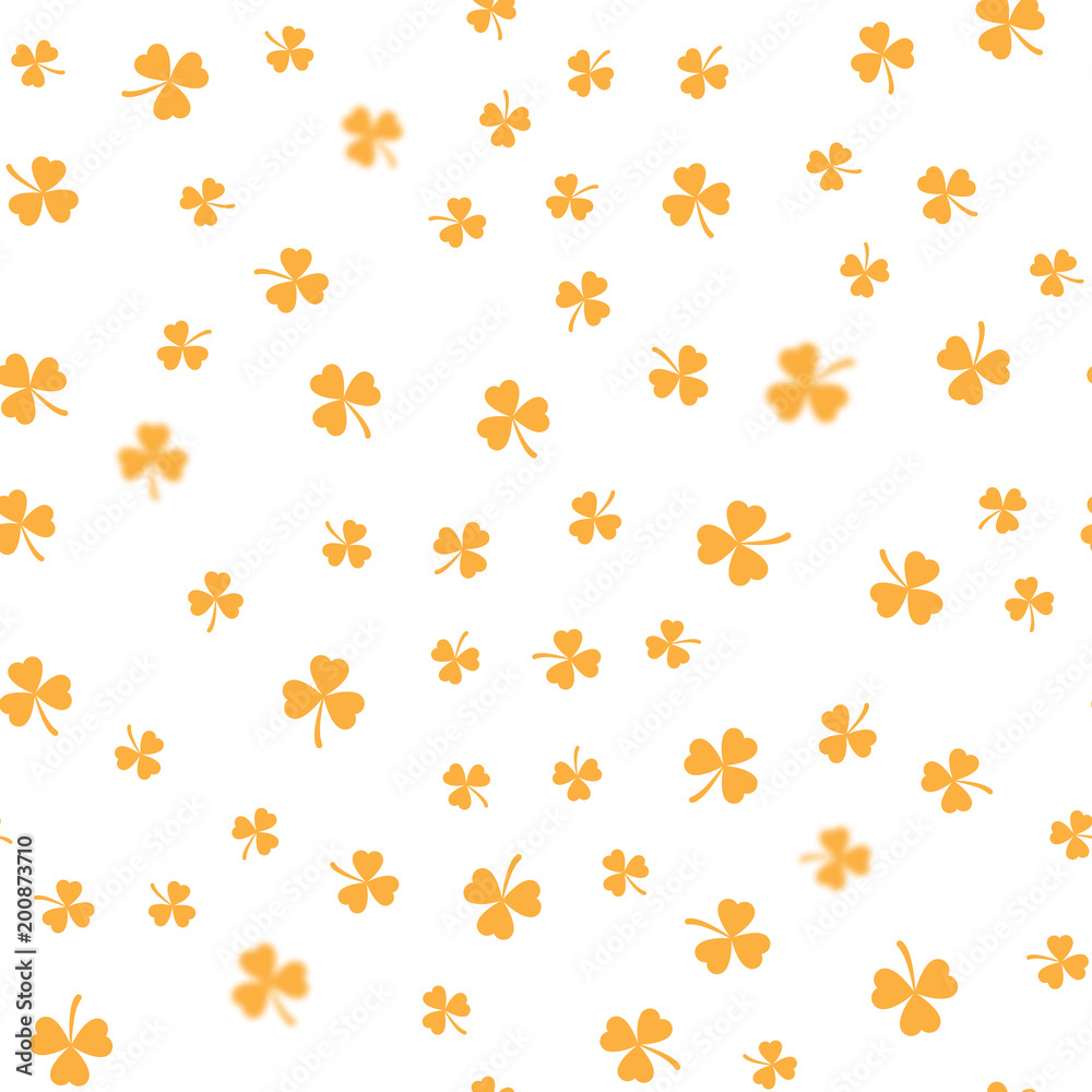 Seamless pattern with clovers leaves. Vector. Seamless pattern with clovers leaves. Vector.