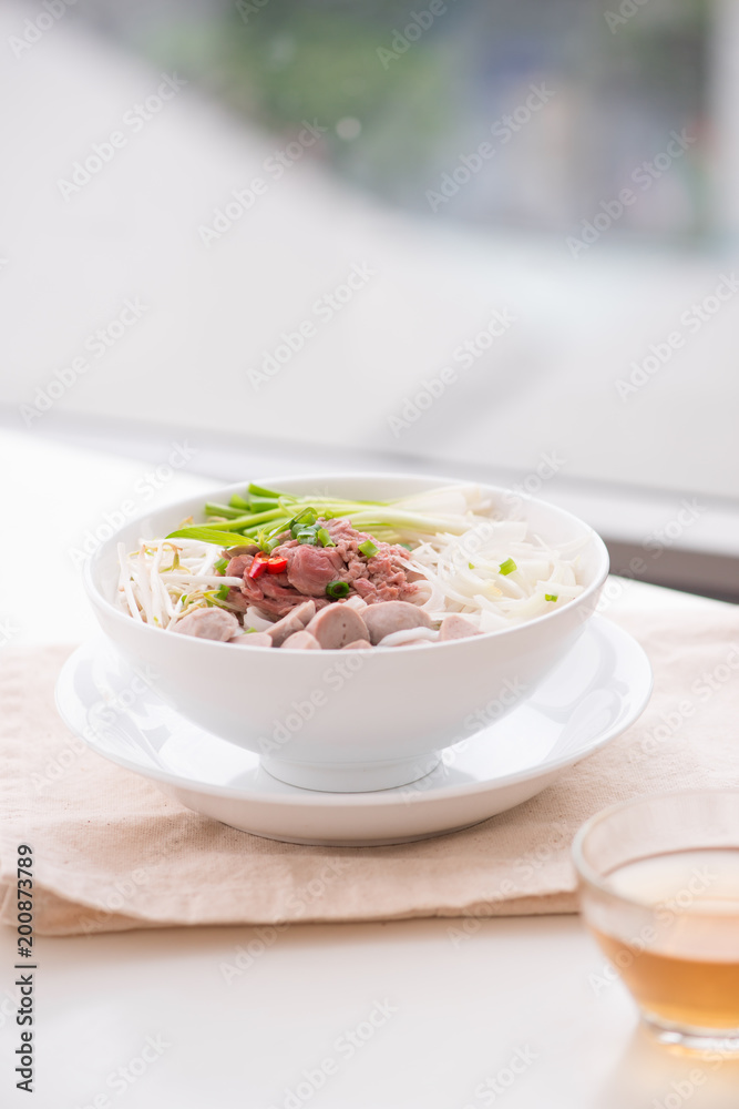 A bowl of traditional Vietnamese Pho noodle A bowl of traditional Vietnamese Pho noodle