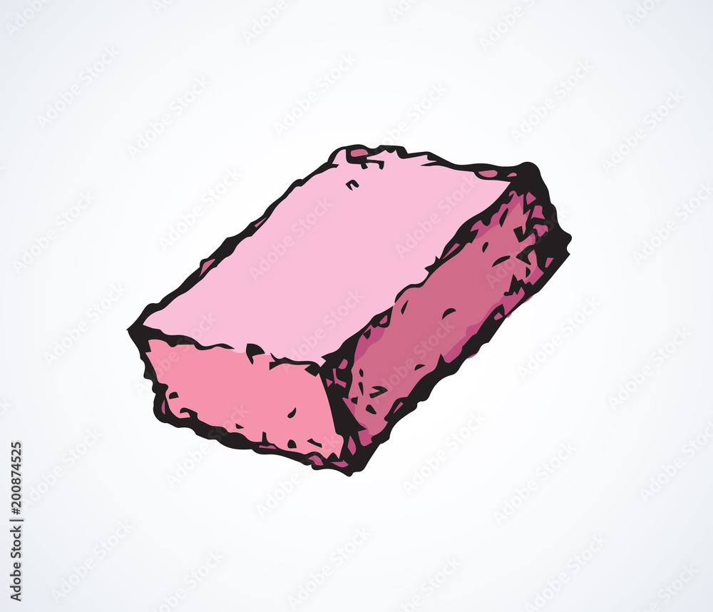 Sponge for dishes. Vector drawing Sponge for dishes. Vector drawing