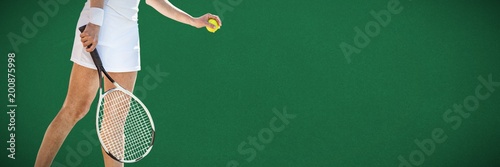 Composite image of tennis woman © vectorfusionart