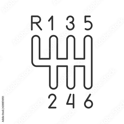 Gear stick linear icon