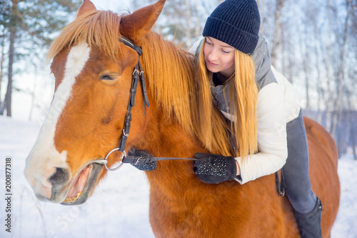 Girl with a horse