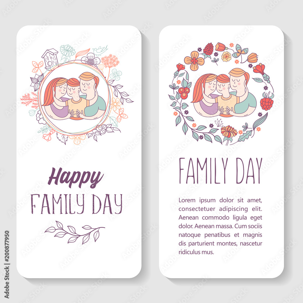 Happy family. Vector illustration. Happy family. Vector illustration.