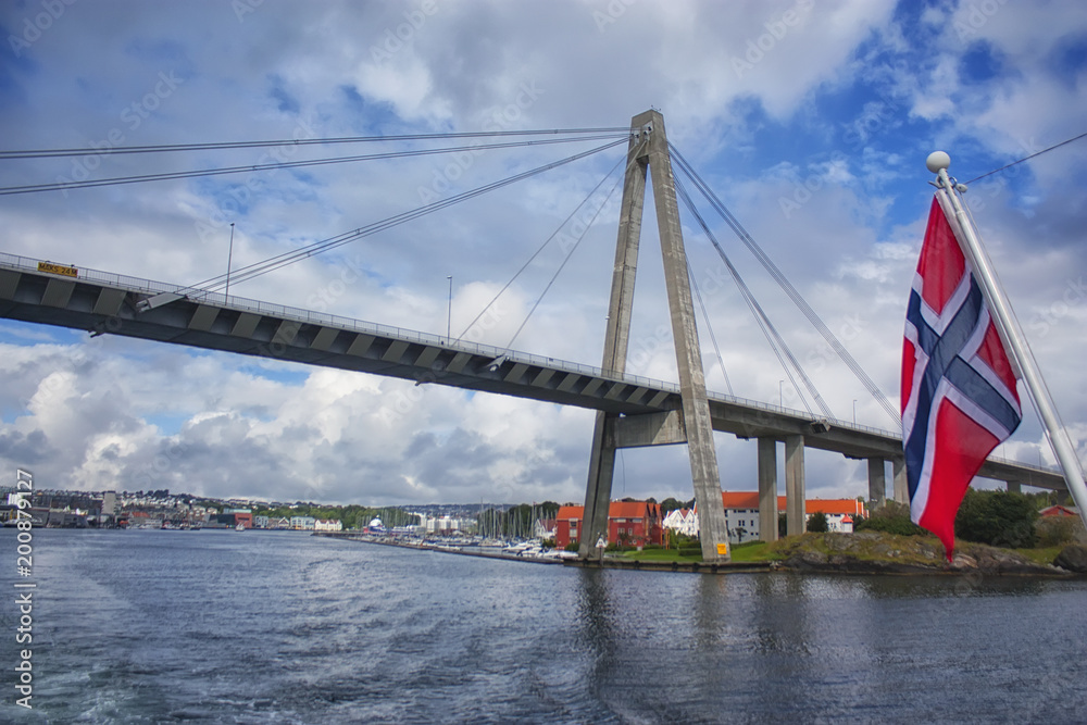 Obraz premium cable-stayed bridge in Norway