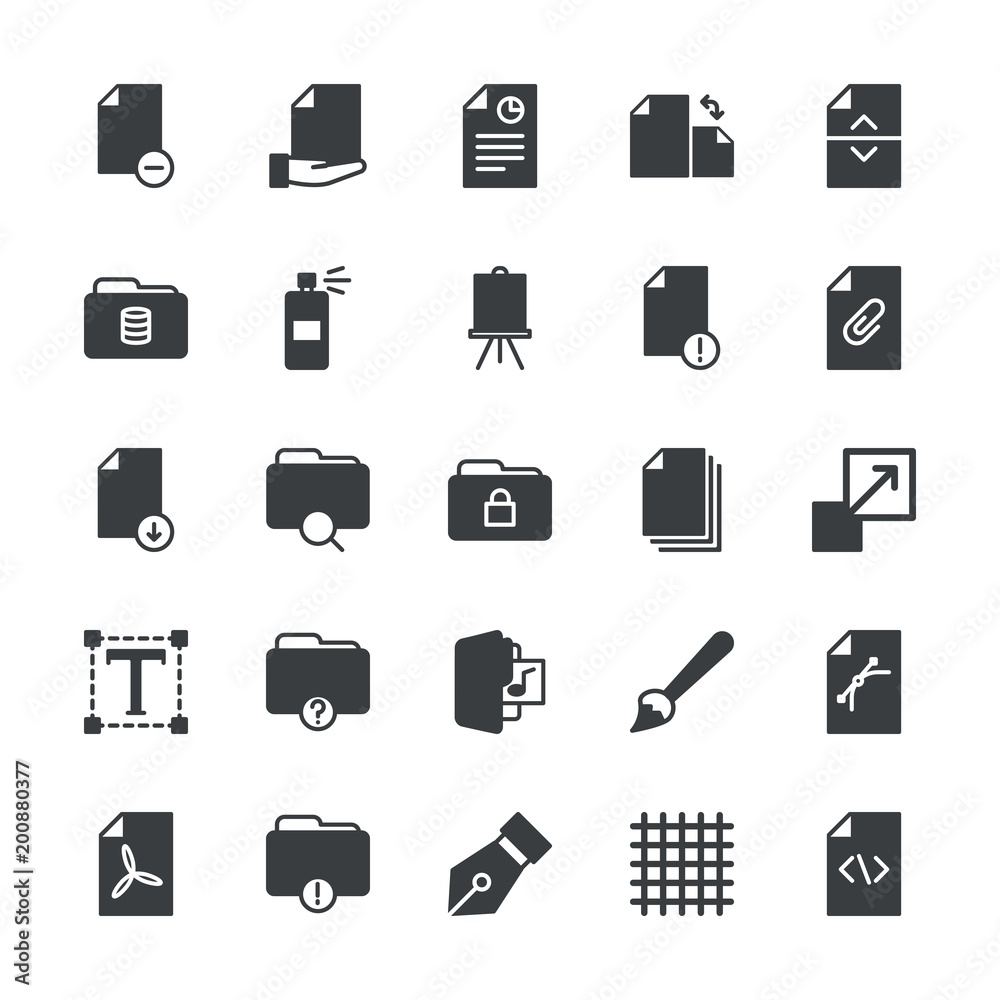 Modern Simple Set of folder, files, design Vector fill Icons. ..Contains such Icons as data, flip, grid, technology, divider, ink and more on white background. Fully Editable. Pixel Perfect. Modern Simple Set of folder, files, design Vector fill Icons. ..Contains such Icons as data, flip, grid, technology, divider, ink and more on white background. Fully Editable. Pixel Perfect.