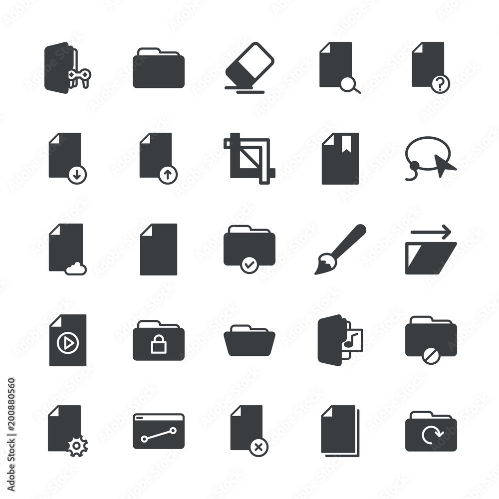 Modern Simple Set of folder, files, design Vector fill Icons. ..Contains such Icons as erase, rubber, icon, catalog, hidden, cloud and more on white background. Fully Editable. Pixel Perfect. Modern Simple Set of folder, files, design Vector fill Icons. ..Contains such Icons as erase, rubber, icon, catalog, hidden, cloud and more on white background. Fully Editable. Pixel Perfect.