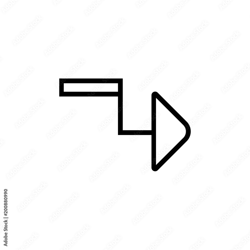 Putty knife- thin line icon Putty knife- thin line icon