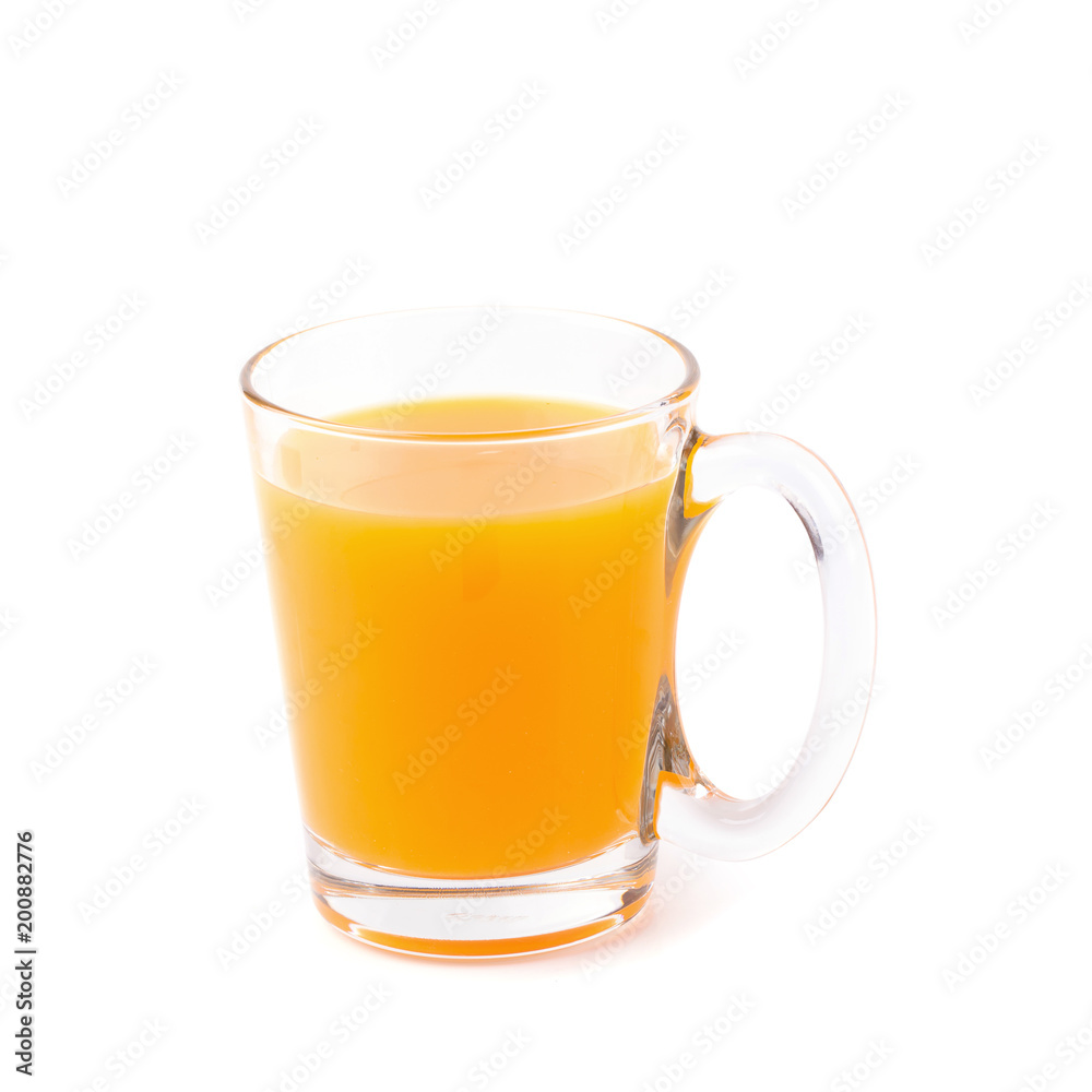 Glass of orange juice isolated on a white background Glass of orange juice isolated on a white background