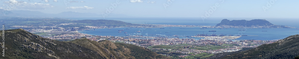 vista de la bahía de Algeciras, Andalucía
