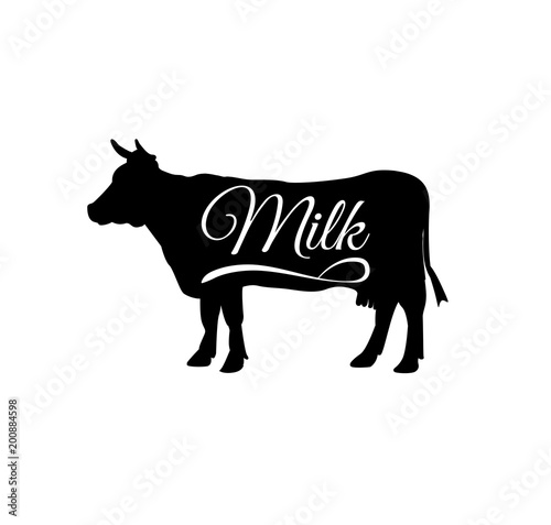 silhouette cow milk