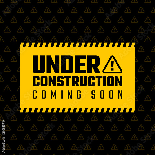 Under construction design, website development concept, vector illustration