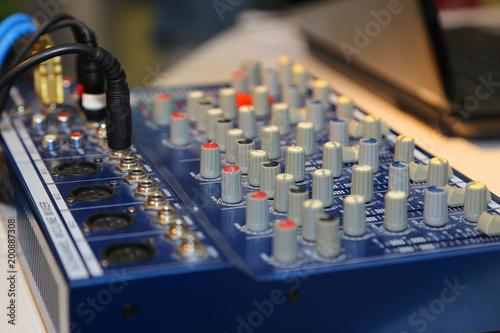 dj mixer at party
